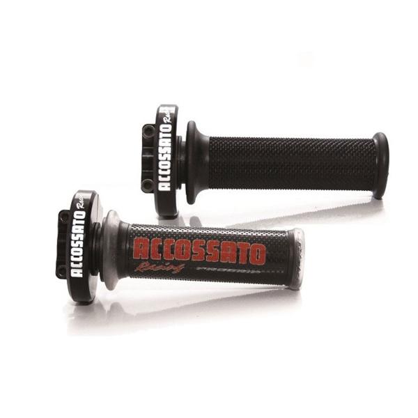 Comando gas rapido Accossato nero manopole nere per CU002