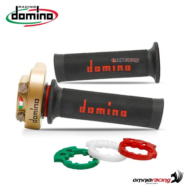 Comando gas Domino XM2 Oro con manopole corsa e rapidita selezionabili