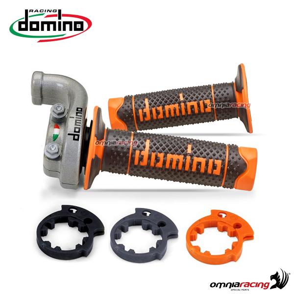 Comando gas rapido KRK Domino con manopole nero/arancione per uso Off-Road
