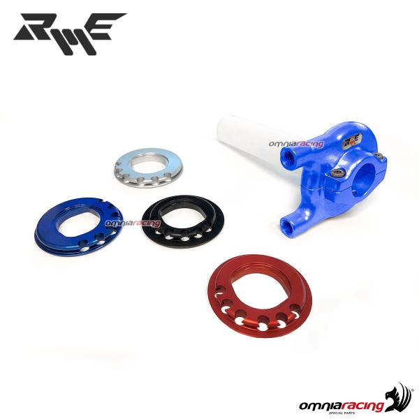 Robby Moto Competition quick action trottle without cables 22.2mm blue color