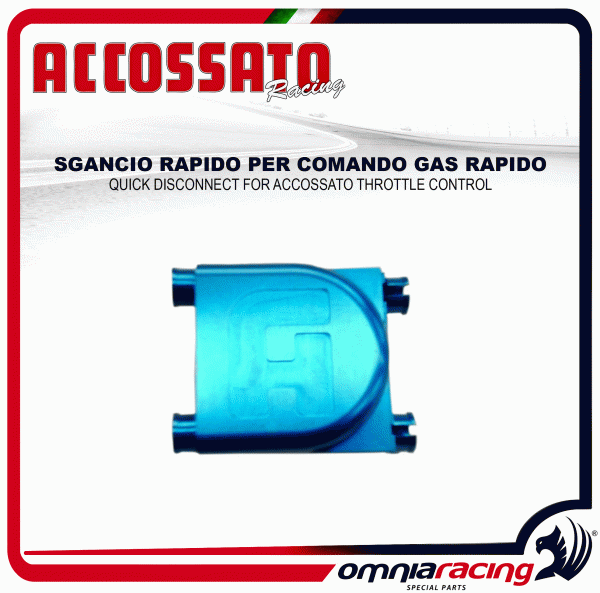 Accossato Sgancio rapido per Comando Gas Accossato Colore Blu