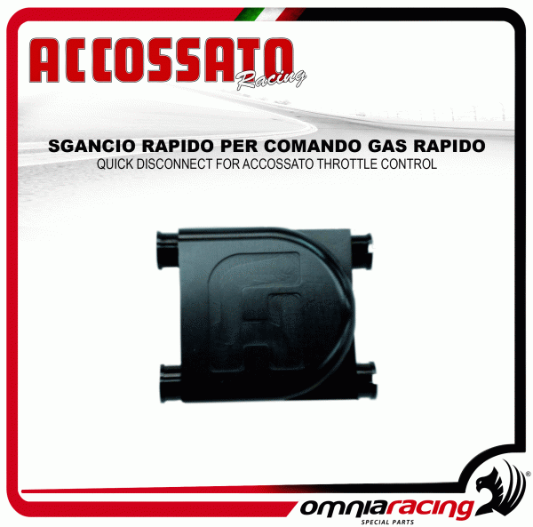 Accossato Sgancio rapido per Comando Gas Accossato Colore Nero