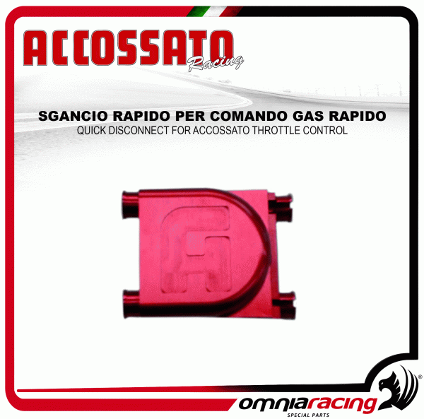 Accossato Sgancio rapido per Comando Gas Accossato Colore Rosso