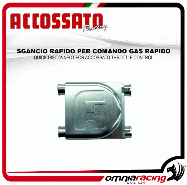 Accossato Sgancio rapido per Comando Gas Accossato Colore Argento