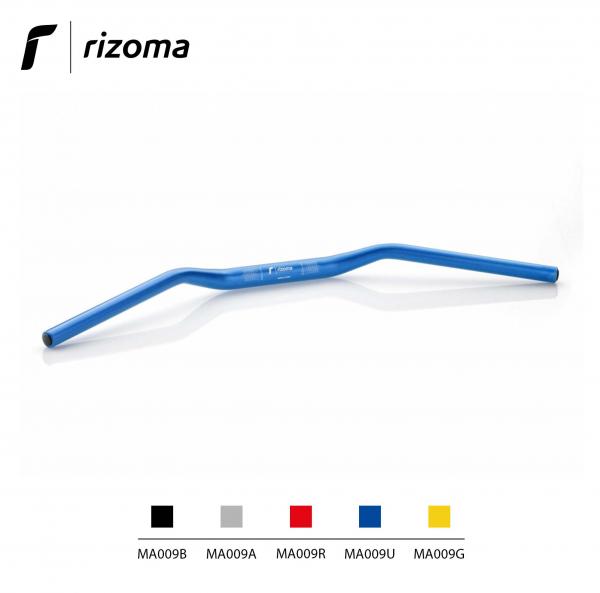 Rizoma Manubrio a sezione variabile diametro 22-29mm/Altezza 50mm universale colore blu