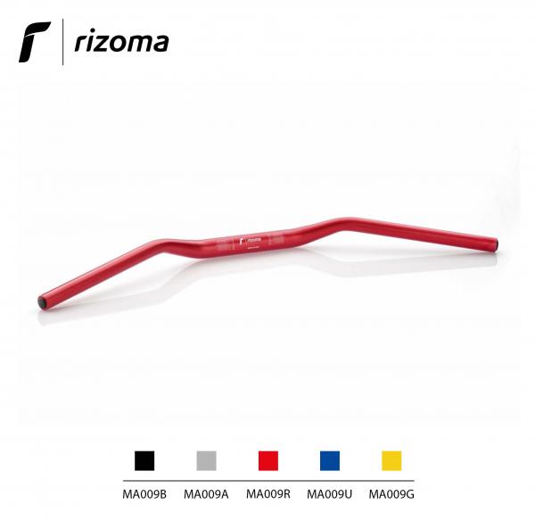 Rizoma variable section aluminum handlebar 22-29 mm universal conical handlebar red color