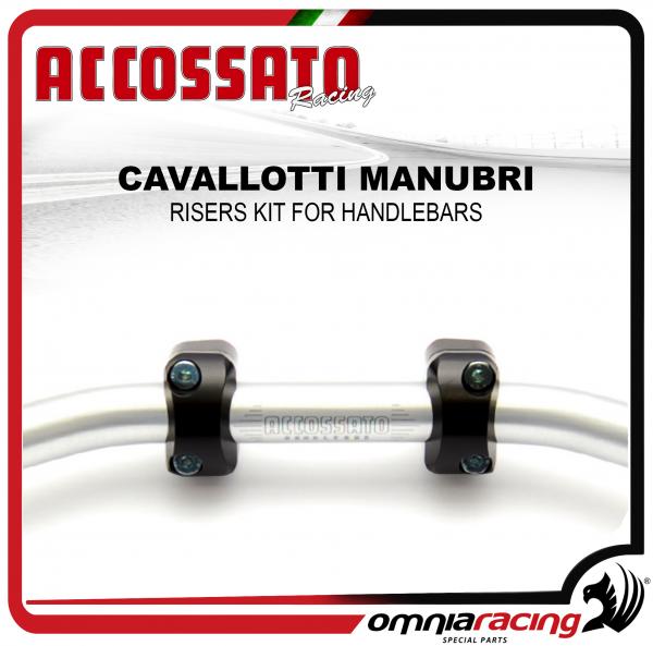 Accossato Risers kit Trasformation Kit for Handlebars From 22mm to 28mm black colour