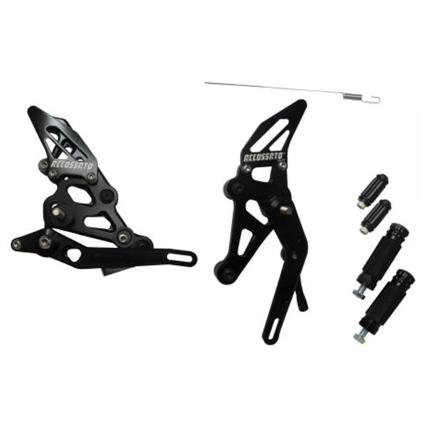 Accossato Street-Racing adjustable rearsets black Yamaha MT07 2014-2016
