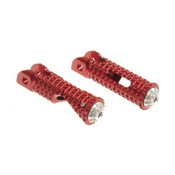 Poggiapiedi pedane passeggero CNC Racing rosso Mv Agusta Brutale 1078 RR 2007-2011