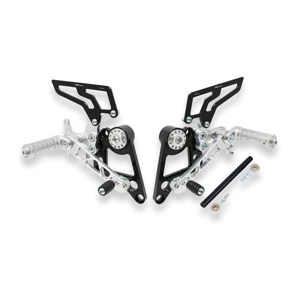 Adjustable CNC Racing rear sets silver single-seater Ducati Monster 1100 2009-2010