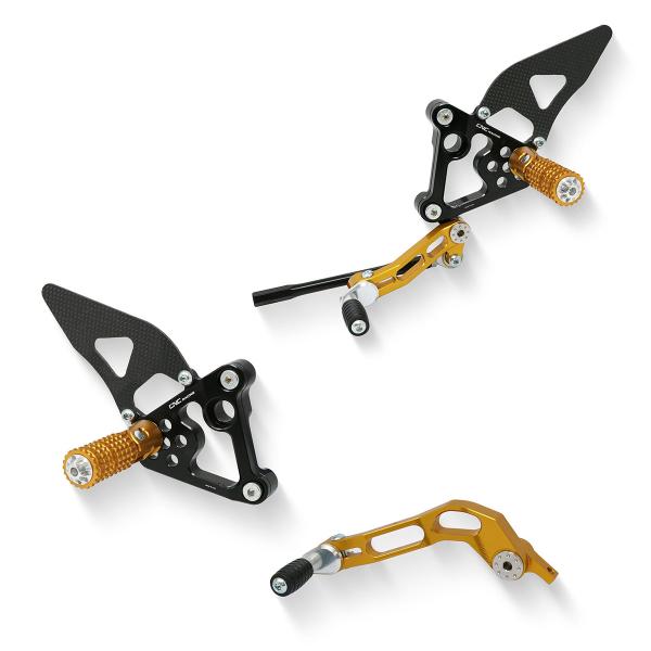Adjustable CNC Racing rear sets gold Ducati 1098S 2007-2008