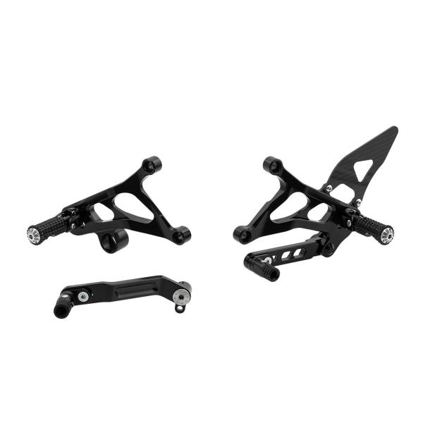 Pedane regolabili CNC Racing nere Mv Agusta Brutale 675 2012-2015