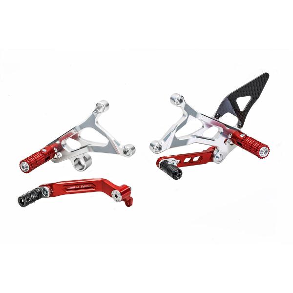 Adjustable CNC Racing rear sets red/silver Mv Agusta Dragster 800RR 2015-2016