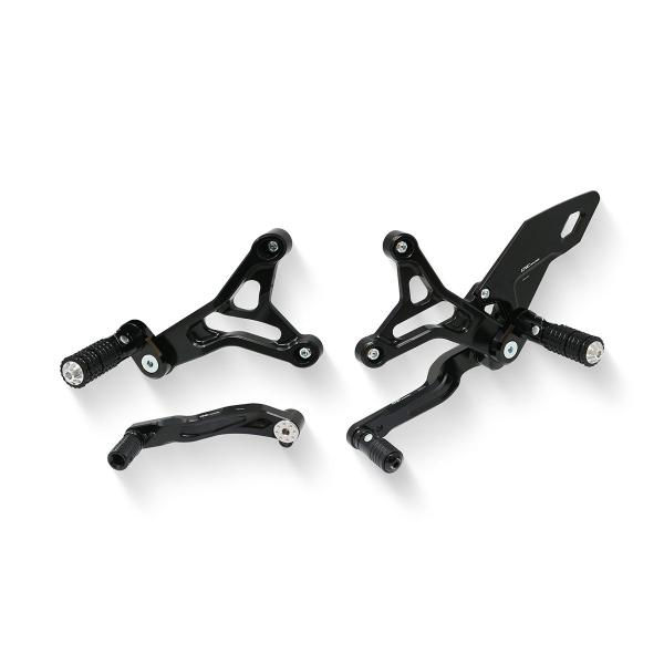 Pedane regolabili CNC Racing nere Mv Agusta Dragster 800 RC 2017-2020