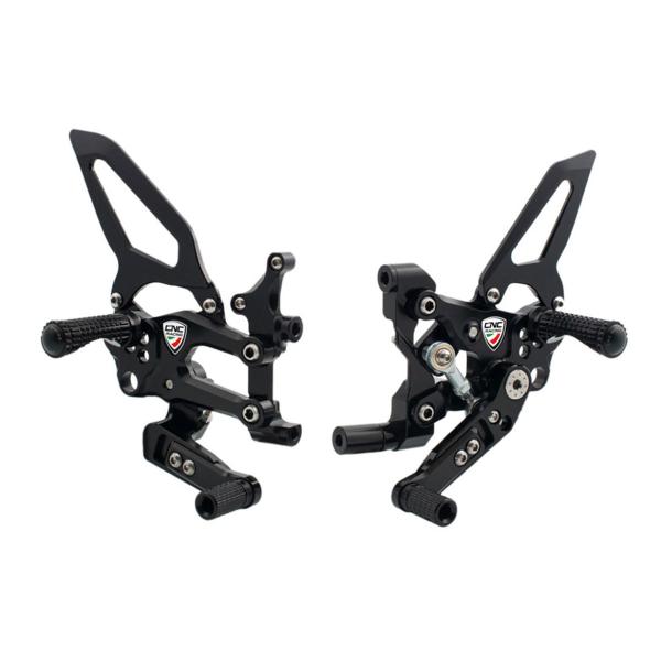 Adjustable CNC Racing rear sets black RPS Easy SBK Ducati Panigale 1199R 2013-2017