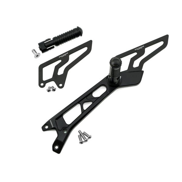 Adjustable CNC Racing passenger rear sets black Ducati Hypermotard 821 2013-2015