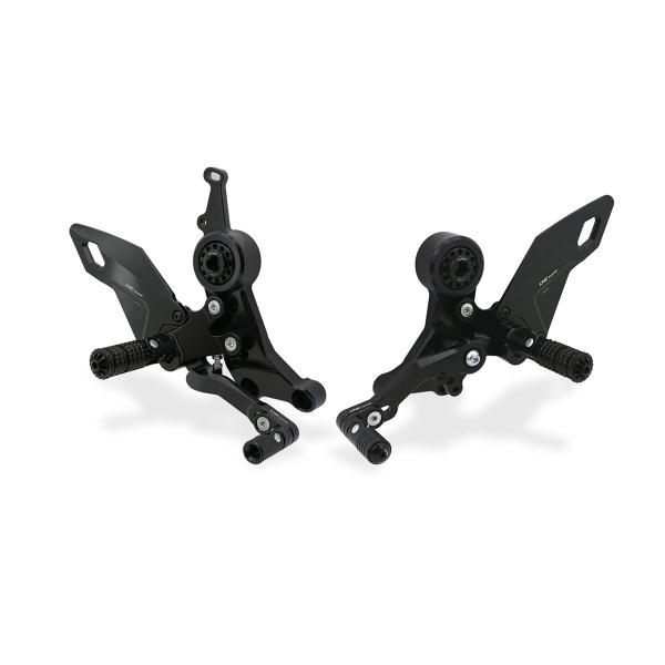 Adjustable CNC Racing rear sets black Ducati Monster 937 2021-2023