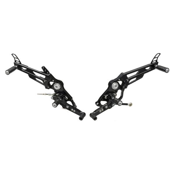 Adjustable CNC Racing rear sets black Ducati Scrambler 1100 2018-2023