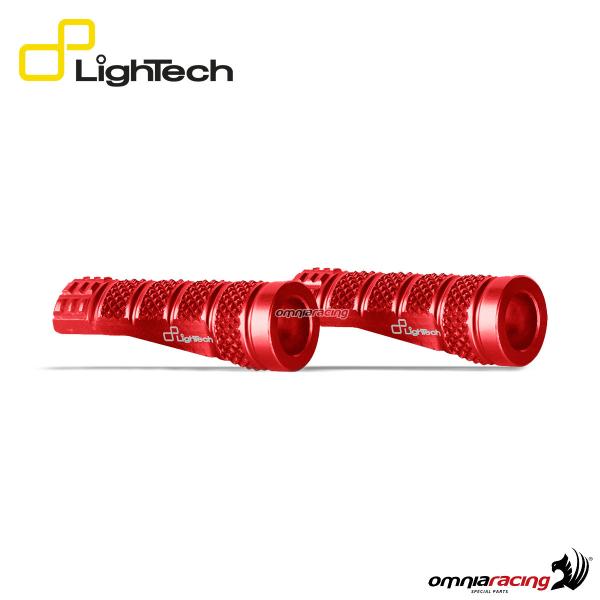 Coppia poggiapiedi Lightech per pedane originali colore rosso