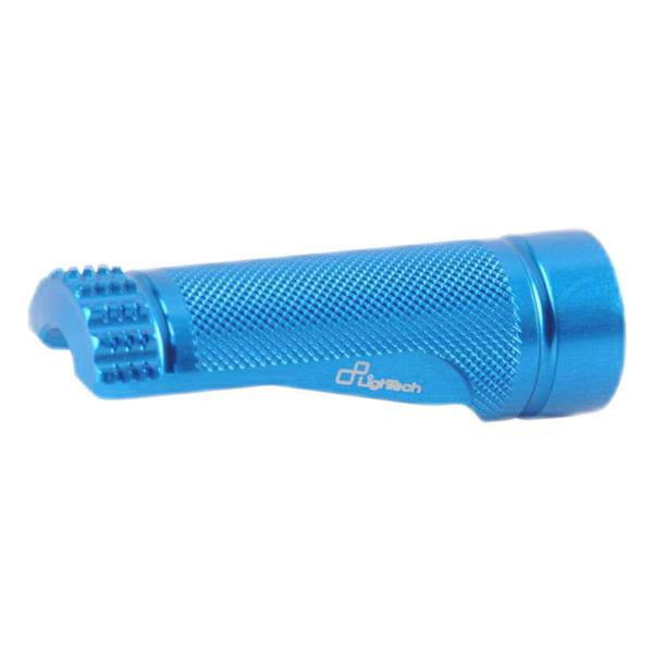 Pair of cobalt blue rider footpegs adapter for original rearsets