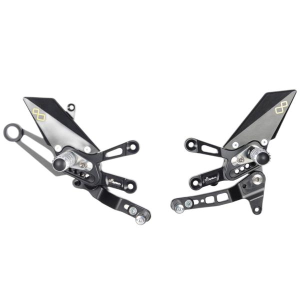 Lightech adjustable rearsets fold up footpeg Aprilia Tuono V4 2018-2020