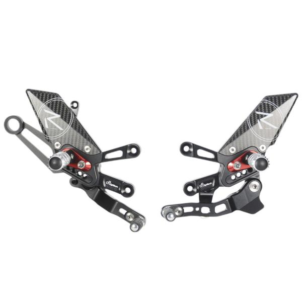 Pedane regolabili Lightech R Version cambio rovesciato Aprilia RSV4 2018-2019