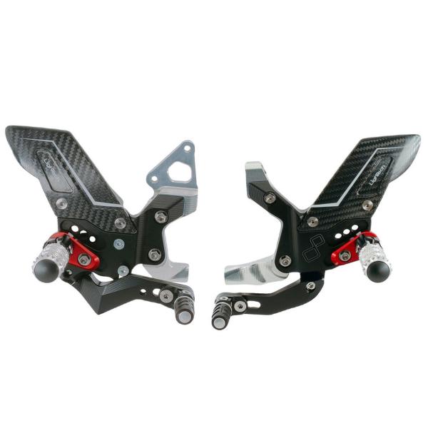 Pedane regolabili Lightech R Version cambio rovesciato Ducati Panigale V2 2020-2024