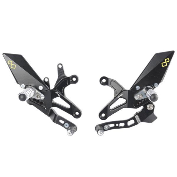 Lightech adjustable rearsets reverse shift fixed footpeg Kawasaki ZX6R 2005-2021