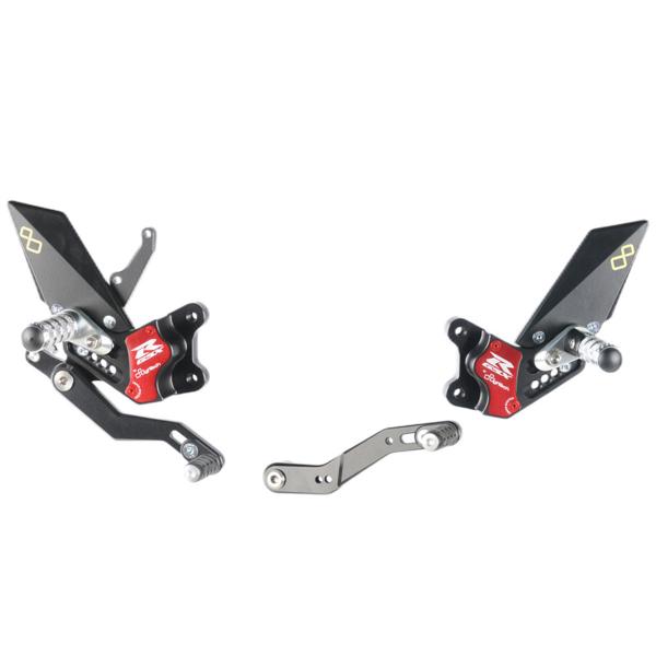 Lightech adjustable rearsets fixed footpeg Suzuki GSXR600 2011-2017