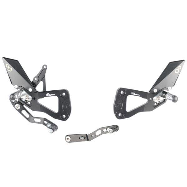 Pedane regolabili Lightech poggiapiedi snodati Suzuki GSXR1000 2017-2022