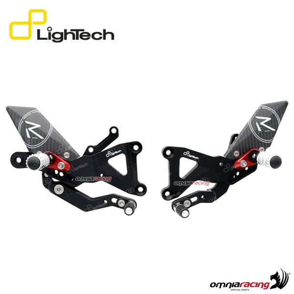 Lightech R-Version Pedane Arretrate Regolabile Cambio Standard per Triumph Daytona 675/R 2013>2016