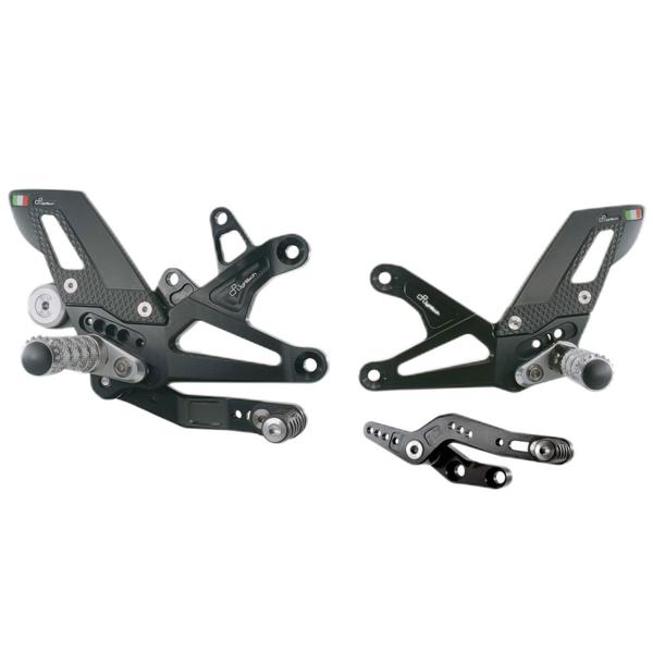 Pedane regolabili Lightech poggiapiedi snodati Triumph Daytona 675 2013-2019