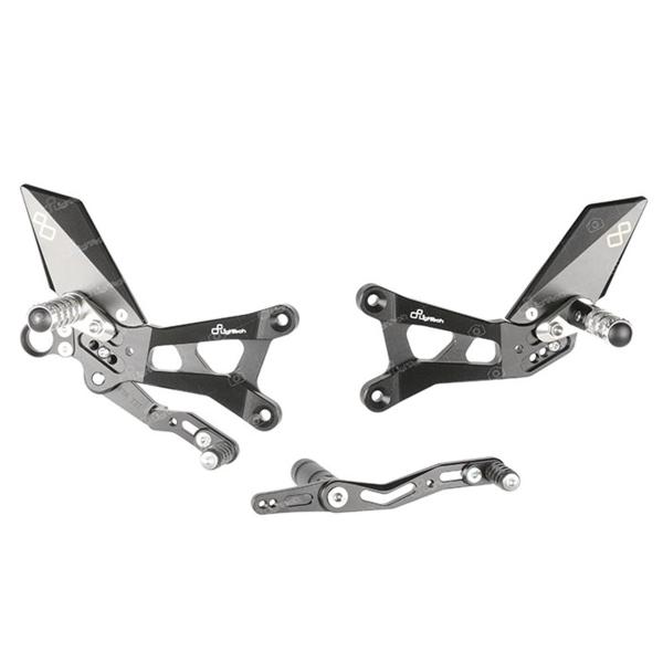 Pedane regolabili Lightech poggiapiedi snodati Yamaha R6 2008-2016