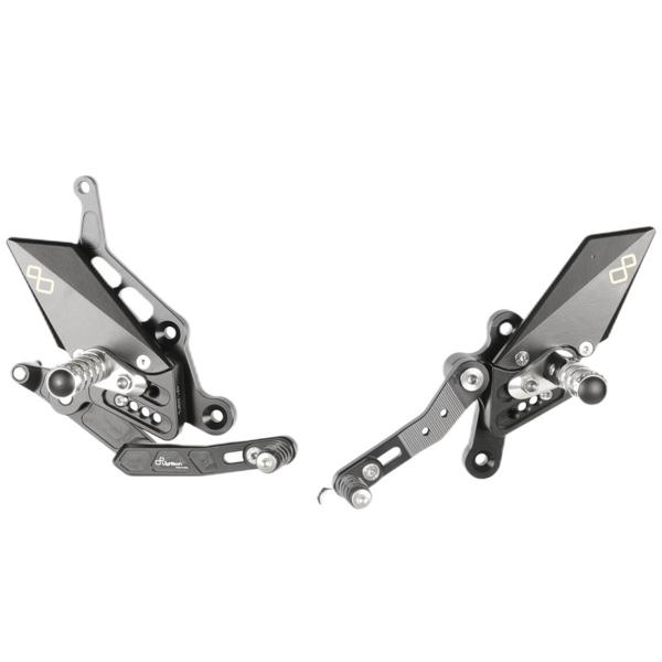 Pedane regolabili Lightech poggiapiedi fissi Yamaha MT07 2014-2024