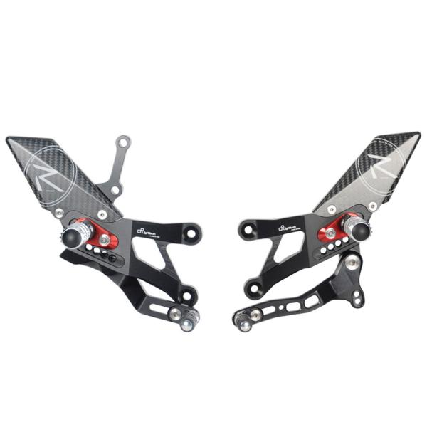 Pedane regolabili Lightech R Version cambio rovesciato Yamaha R3 2015-2024