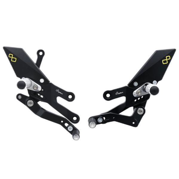 Lightech adjustable rearsets fixed footpeg Yamaha R7 2022-2024