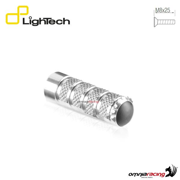 Poggia piede fisso Lightech 75mm per pedane con vite M8x25 colore argento