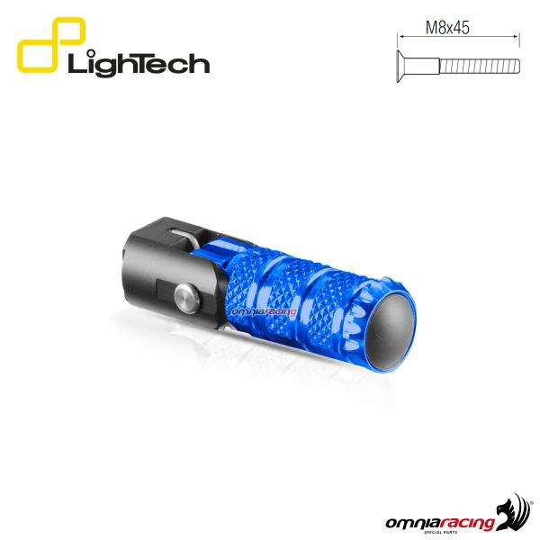 Poggia piede snodato Lightech 81mm per pedane con vite M8x40 colore cobalto