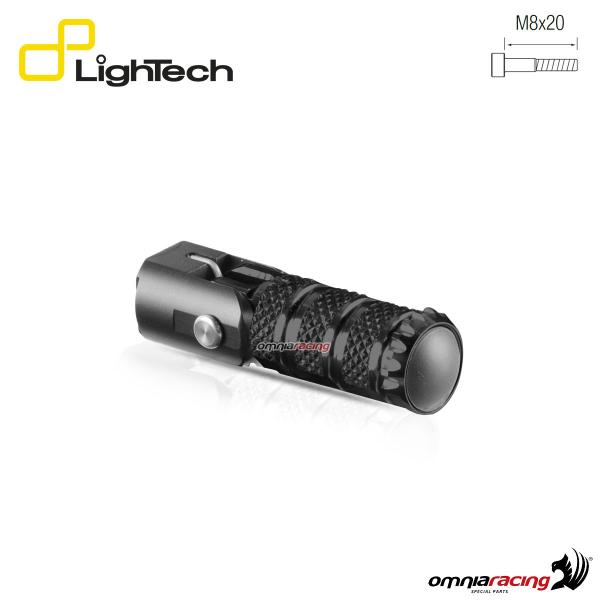 Lightech folding footpeg 81mm for rearset with cylindrical screw M8x20 black color