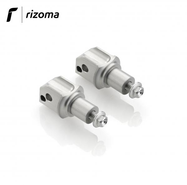Adattatori Rizoma per poggiapiedi colore argento