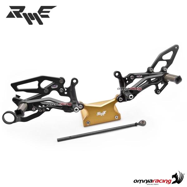 Robby Moto EVO rear sets in black ergal for Suzuki GSXR1000 2017>