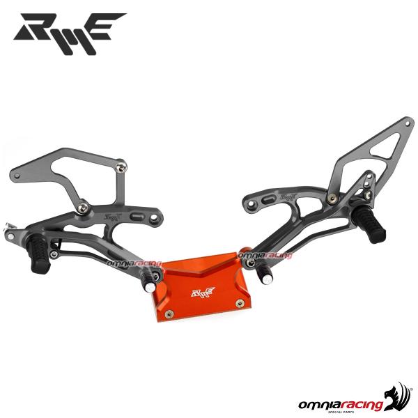 Pedane arretrate Standard Robby Moto in ergal nere per Honda CBR600RR 2007>2013