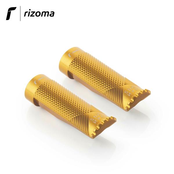 Kit pedivelle Rizoma pilota/passeggero Snake poggiapiedi colore oro