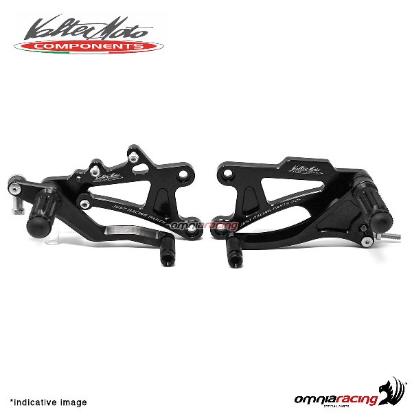Fix rearsets Valtermoto Type 1 black for Aprilia RSV1000 1998>2003