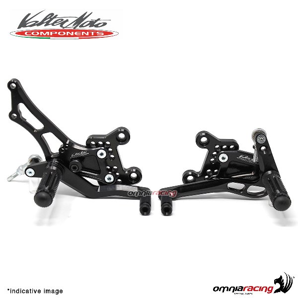 Adjustable rearsets Valtermoto Type 1.5 black for Aprilia RSV4 2013>2016