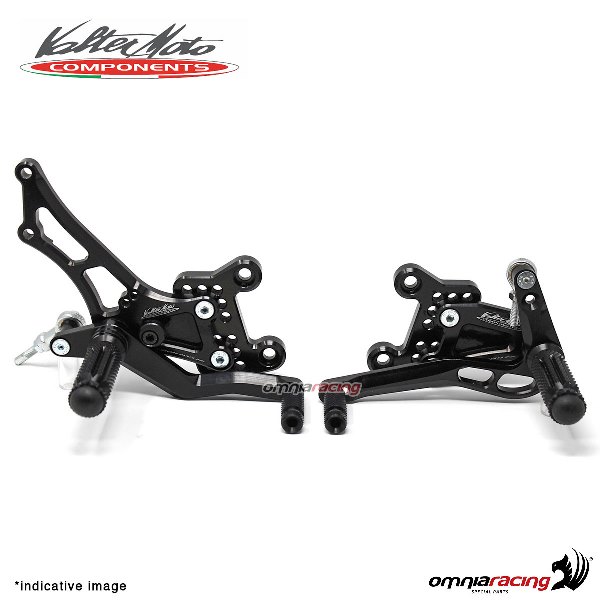 Adjustable rearsets Valtermoto Type 1.5 black for Aprilia RSV4 2017>2018