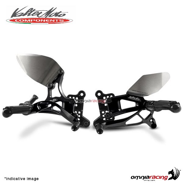 Adjustable rearsets Valtermoto Type 2.5 black for Kawasaki Z1000 2010>2013