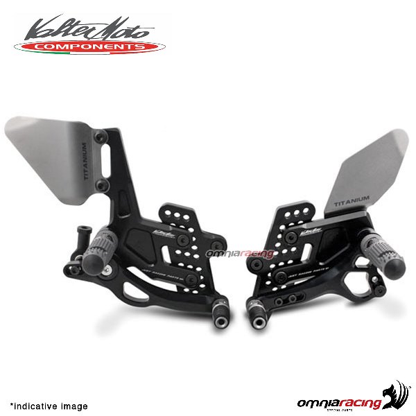 Adjustable rearsets Valtermoto Type 3.5 black for Kawasaki ZX10R ABS 2011>2015
