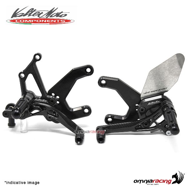 Adjustable rearsets Valtermoto Type 2.5 black for Kawasaki Z900 2017>2018