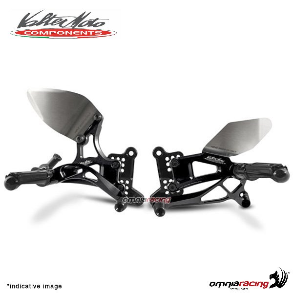 Adjustable rearsets Valtermoto Type 2.5 black for Kawasaki Z650 2017>2018